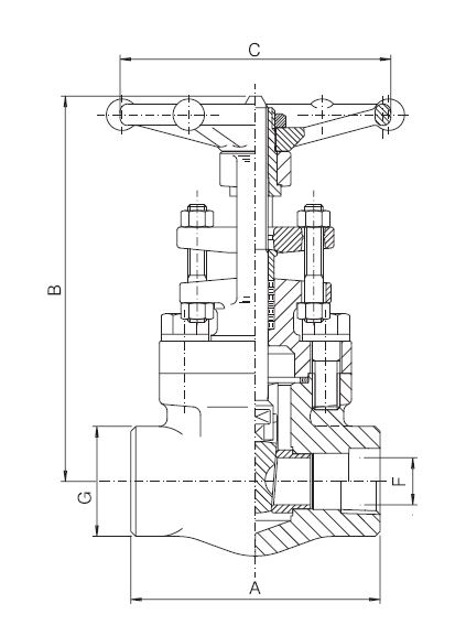 Item # 3/4" HL-11-SW/T GATE LE, Gate Valves- Bolted Bonnet- Full