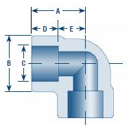 thumbnail image 2 of Phoenix Capitol 3" 90-Degree Forged Steel Threaded Elbow - Class 2000, Female Threads (308558) 2 of 4